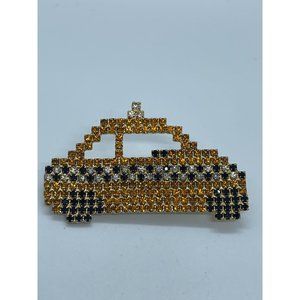 Vintage Gold Tone & Austrian Crystal Figural Yello